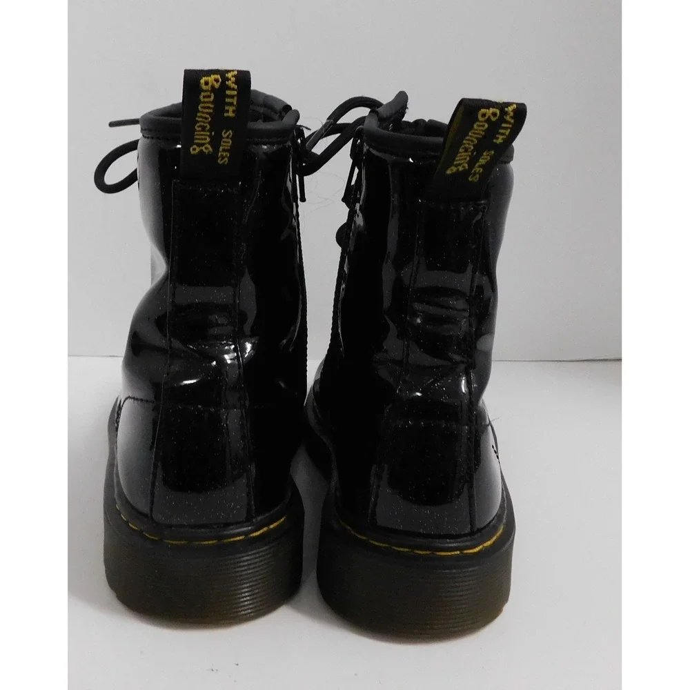 Doc Dr Martens Black‎ Glitter Boots Womans 6 AIR WAIR 1460 Y Zip